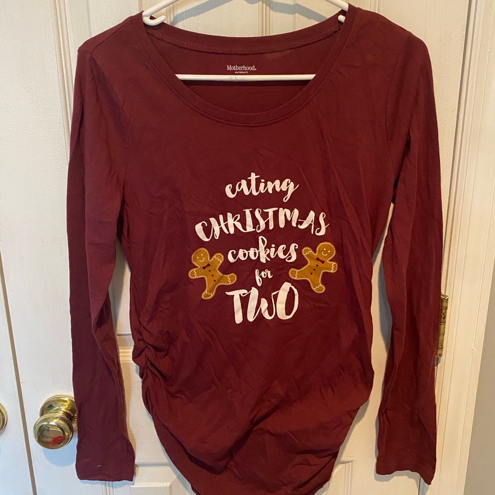 Motherhood Maternity Maroon Long Sleeve Top